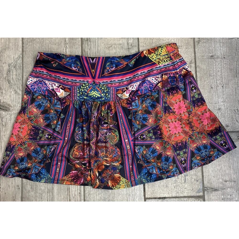 Lucky In Love Women's Tennis Skort Size Medium 8/10 Multicolor Boho Print